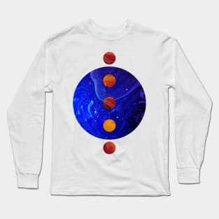 Circular Blue Planet Marble Long Sleeve T-Shirt